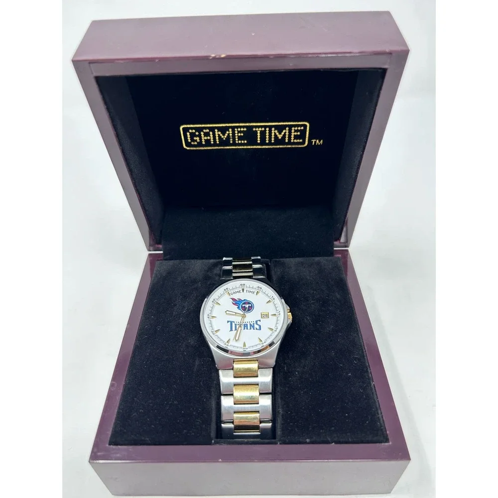 Game Time Men's MVP Series Tennessee Titans Two Watch w/Date Quartz Analog‎